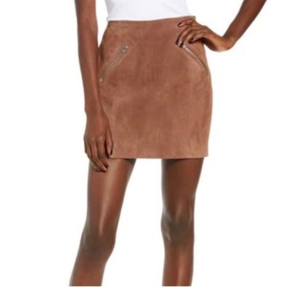 BLANKNYC brown suede mini skirt - size 10/30